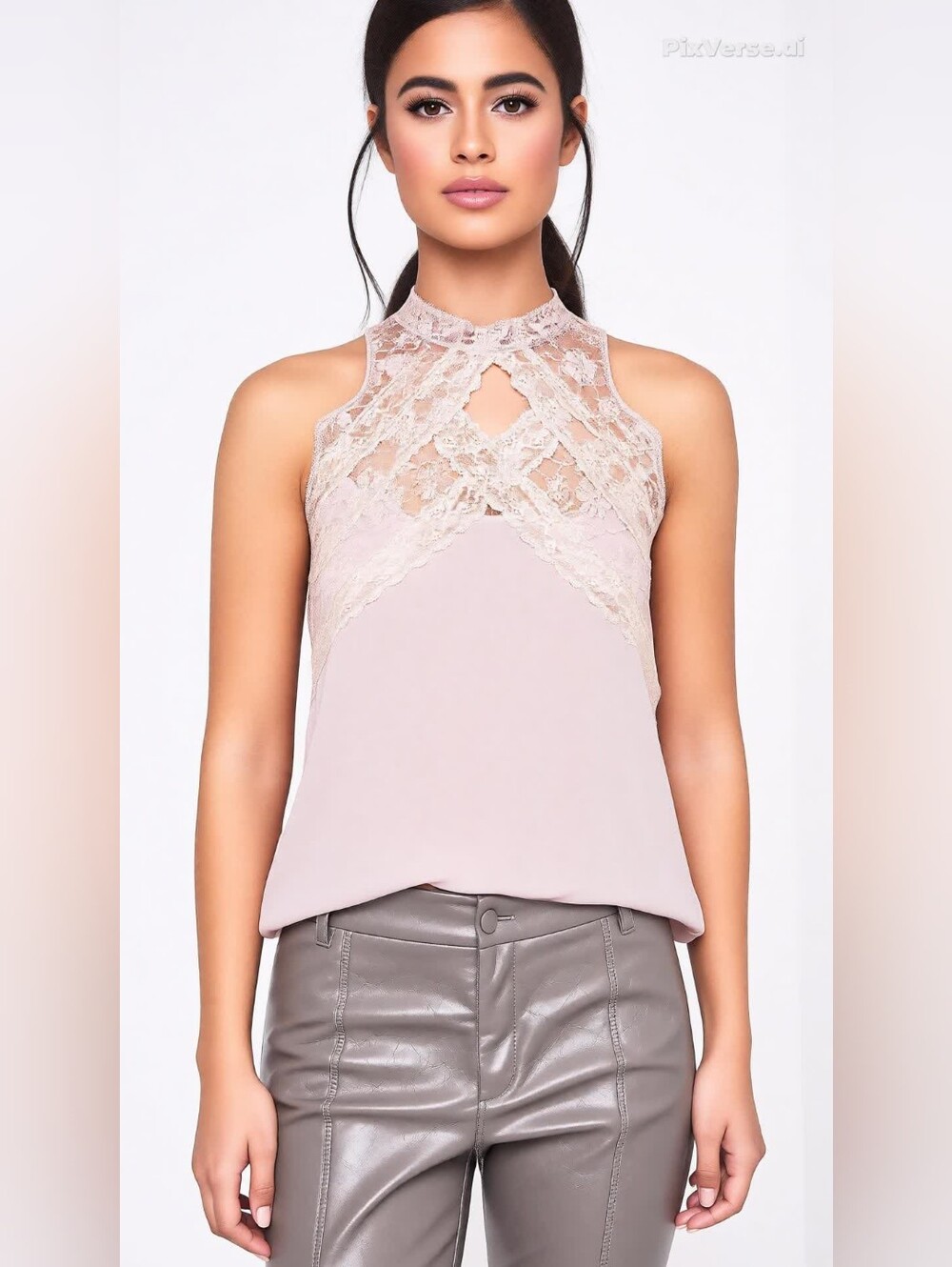 NWT Lizard Thicket Mocha Lace-Trim Sleeveless Camisole
